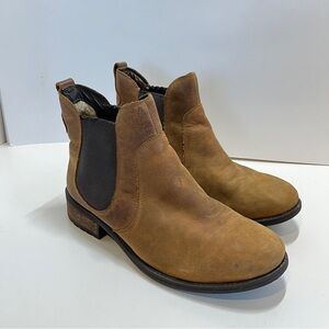 Women's US 10 UGG Bonham Boots Tan Brown Leather Chelsea Ankle Water Resistant